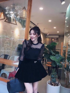 Váy hoa xanh