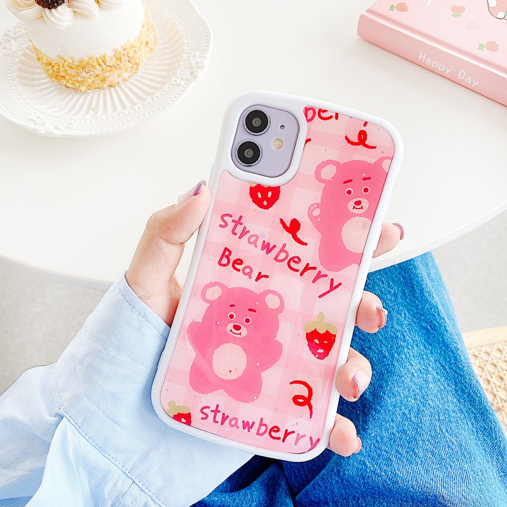 Ốp lưng iphone Gấu Berry V2 viền cong 5/5s/6/6plus/6s/6splus/7/7plus/8/8plus/x/xr/xs/11/12/pro/max/plus/promax | BigBuy360 - bigbuy360.vn