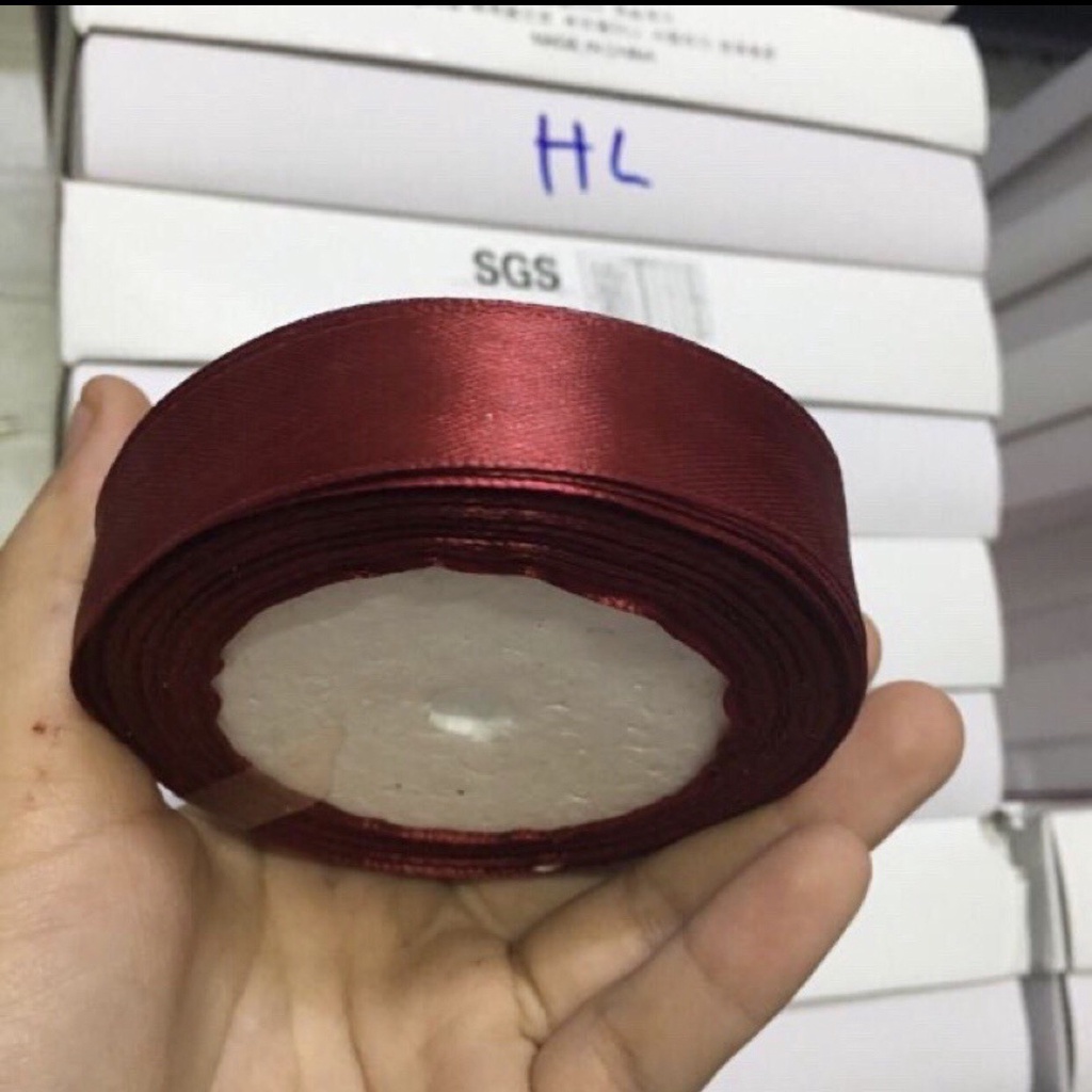 Sỉ 1 cây 10 cuộn duy băng lụa 2cm