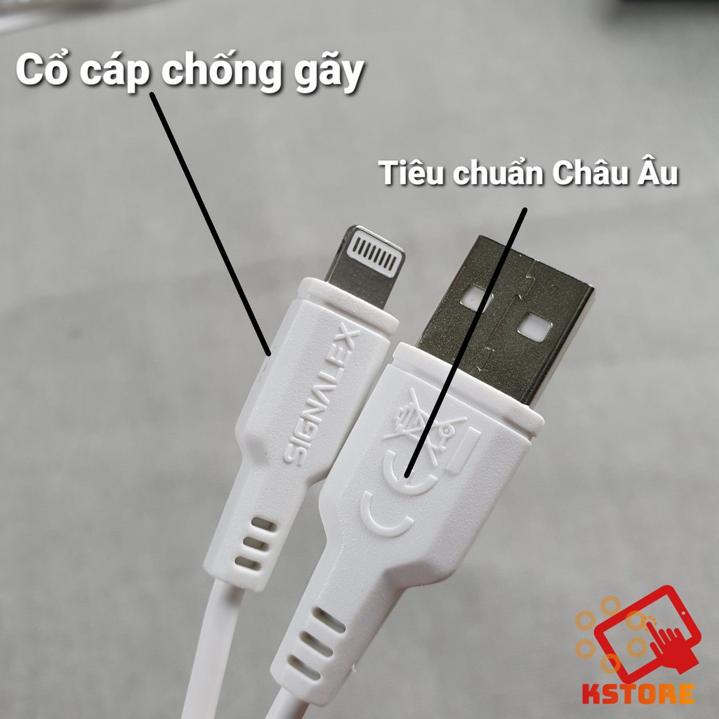 3 chiếc Dây sạc iPhone, iPad hàng xuất Châu Âu dài 1,5 mét