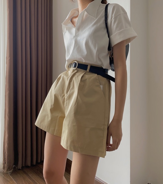 Áo polo trơn Audrey đen/trắng freesize 645 | BigBuy360 - bigbuy360.vn