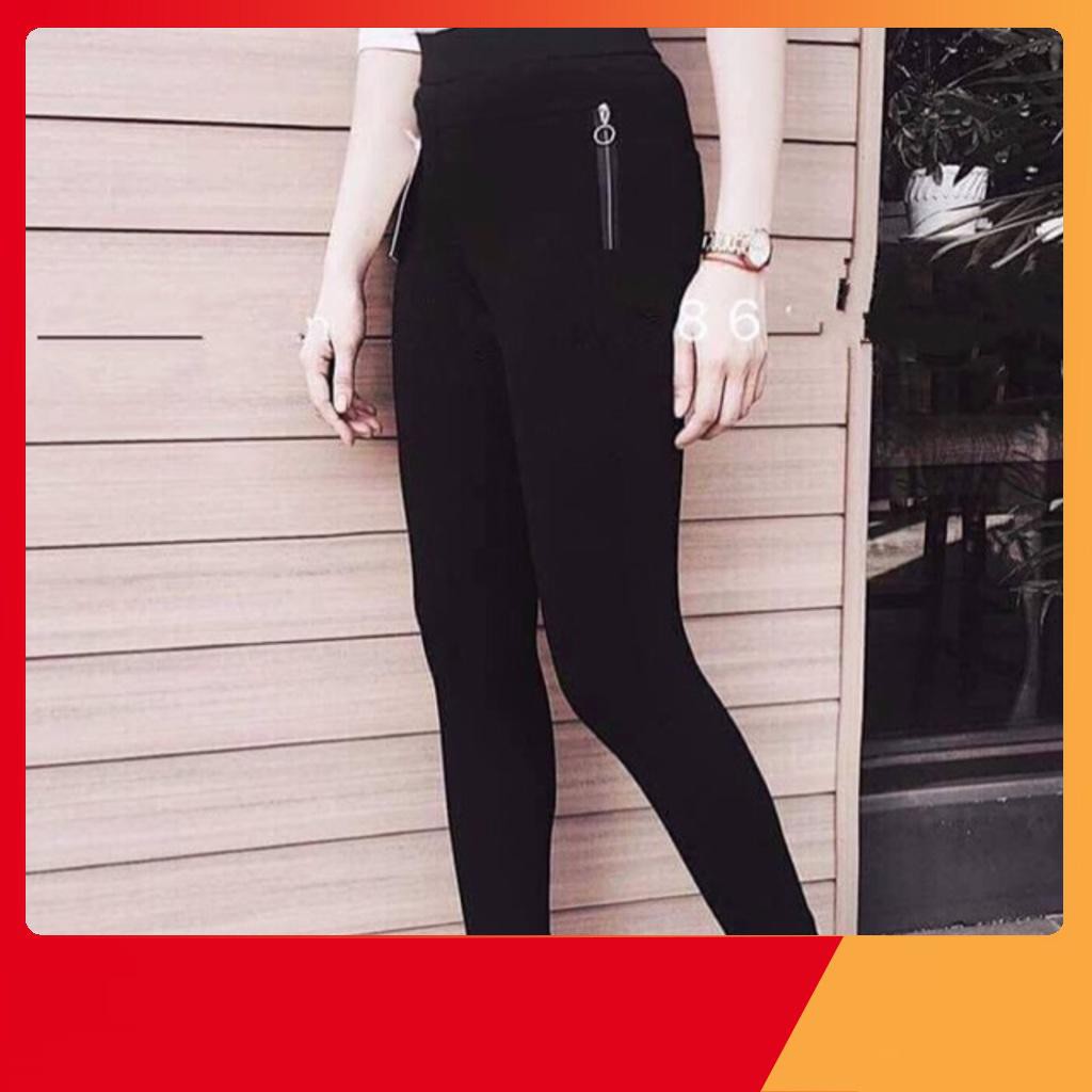 Quần legging 2 khoá sườn