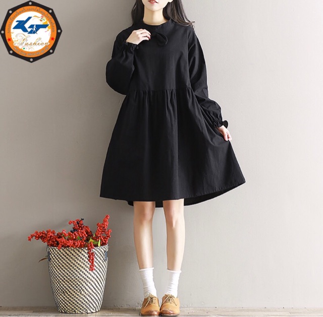 ĐẦM BABYDOLL ĐEN NƠ | BigBuy360 - bigbuy360.vn