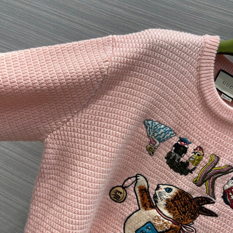 Áo len nữ thương hiệu Gucci GG/GC mẫu mới 2022 cao cấp hoạ tiết thêu thủ công chất liệu mềm mại thoải mái