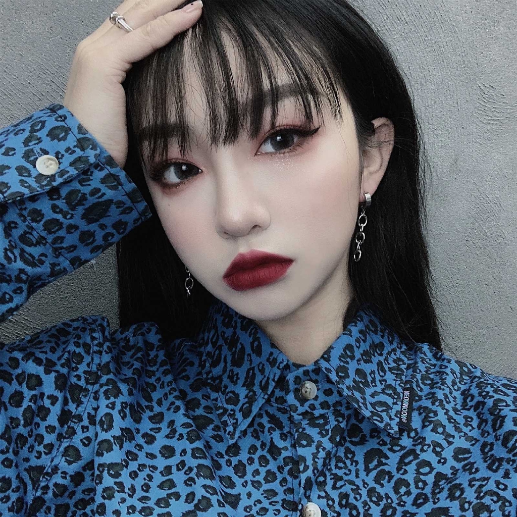 Bông Tai Dây Xích Bằng Thép Titan Phong Cách Punk 22079