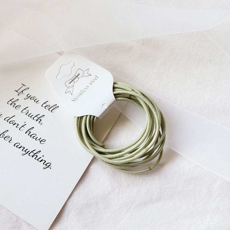 Set 10 Dây Buộc Tóc Co Giãn Nhiều Màu Sắc Tiện Dụng Cho Nữ