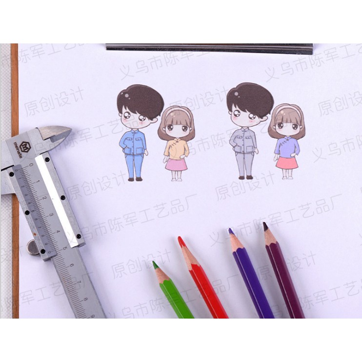 Mô hình đôi bé trai - bé gái phong cách học sinh đáng yêu kiểu Chibi