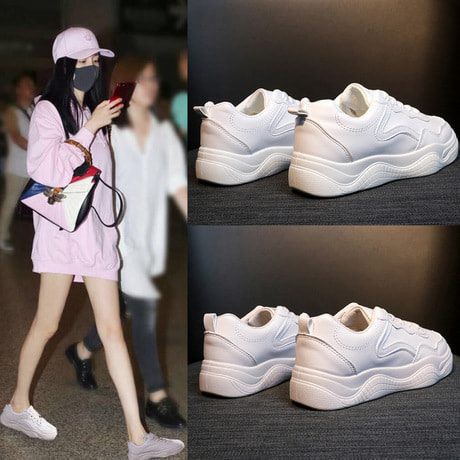Giày thể thao nữ dáng hàn quốc cao 4cm siêu xinh. Sneaker nữ độn đế.