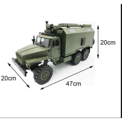 Xe tải quân sự Mỹ WPL B36 mô hình đồ chơi RC xe ô tô điều khiển từ xa B-36 chiến đấu 3 cầu mở được cửa, thùng xe B 36