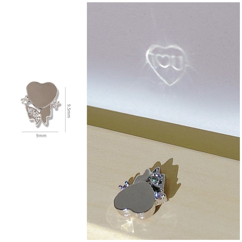 Phụ Kiện Trang Trí Móng Tay Hình Gấu Tráng Gương Đính Đá Zircon 520 Charms