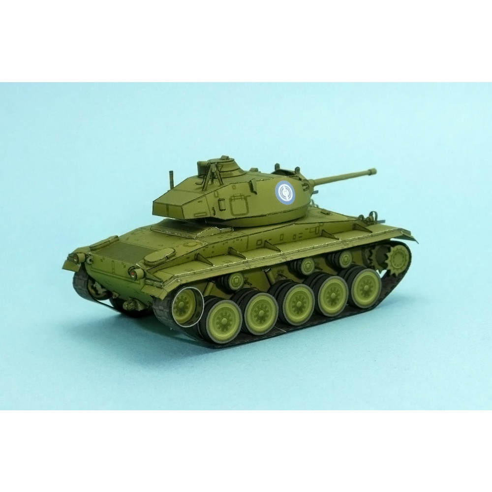 Mô hình giấy 3D  xe tank M24 Chaffee tỉ lệ 1/72