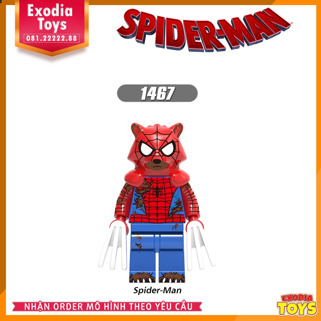 Xếp hình Minifigure các phiên bản Người Nhện Spider-Man - Đồ Chơi Lắp Ghép Sáng Tạo - X0282