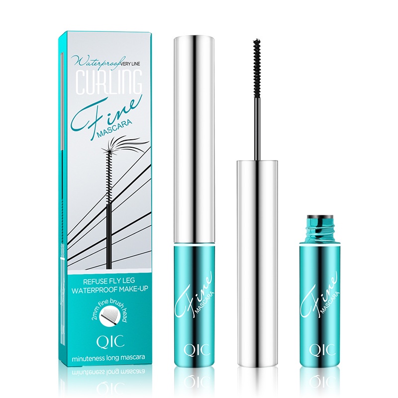 Mascara QIC Đầu Cọ Nhỏ Chuốt Mi Cong Dài Tự Nhiên Chống Nước Chống Mồ Hôi