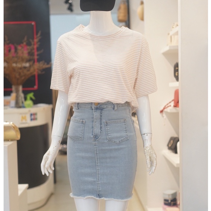 Áo phông, áo thun sọc nhí cotton nữ MENINA thời trang , chất mền mịn , thấm hút tốt