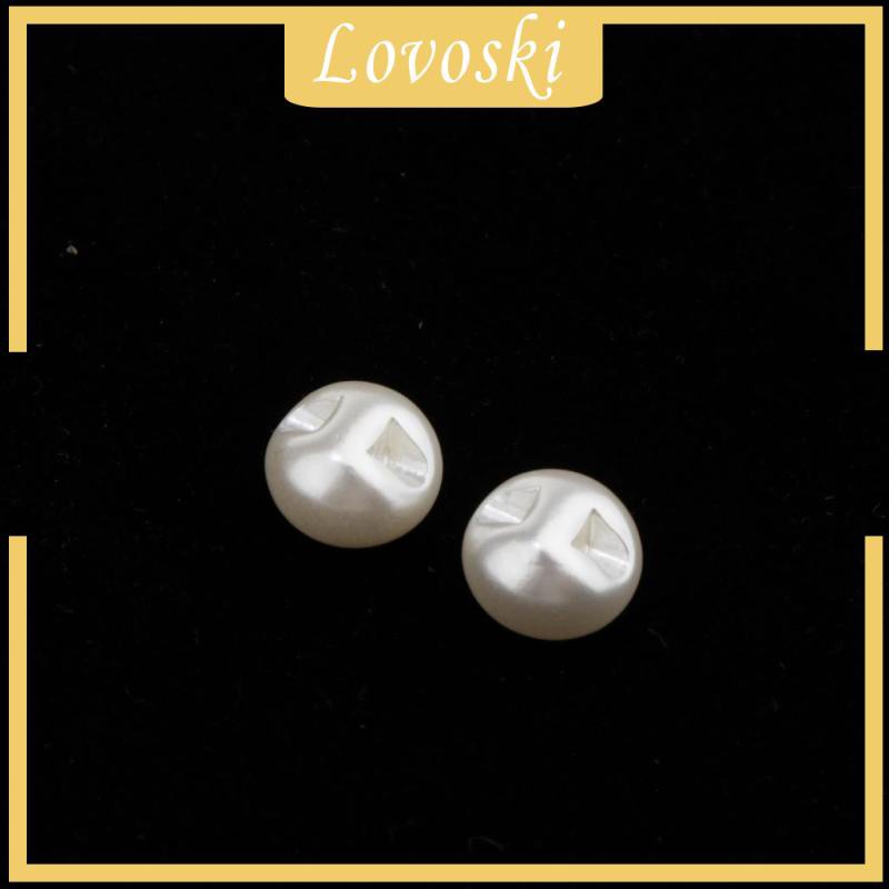 [Lovoski] 100 Nút Khâu Bằng Nhựa Đính Ngọc Trai Cho Váy Sơ Mi Thủ Công Khổng Lồ 10mm