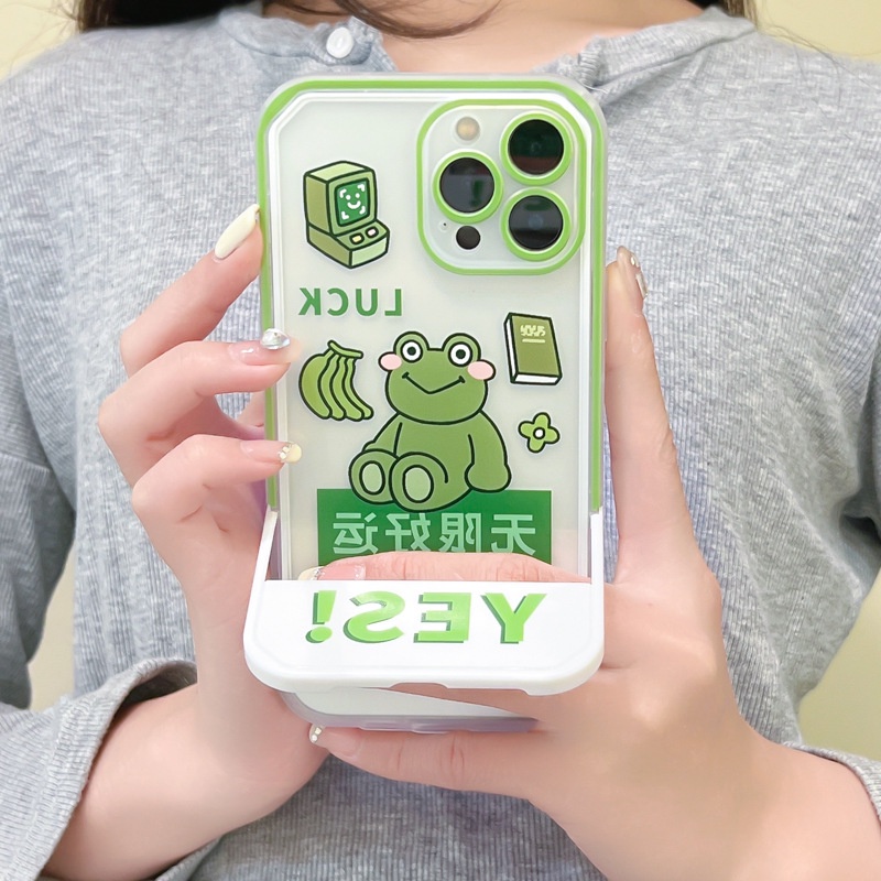 Ốp Điện Thoại Kèm Giá Đỡ Họa Tiết Hoạt Hình Cho iphone14 13Promax / 12Pro / 11 / xsmax / 6 / 7 / 8 / Plus