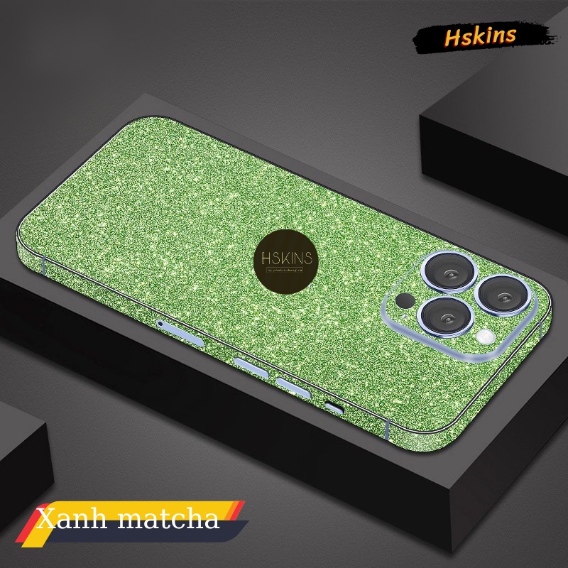 Miếng dán skin kim tuyến lấp lánh iPhone 12 Pro Max / 12 Pro / 12 / 12 Mini lưng full viền