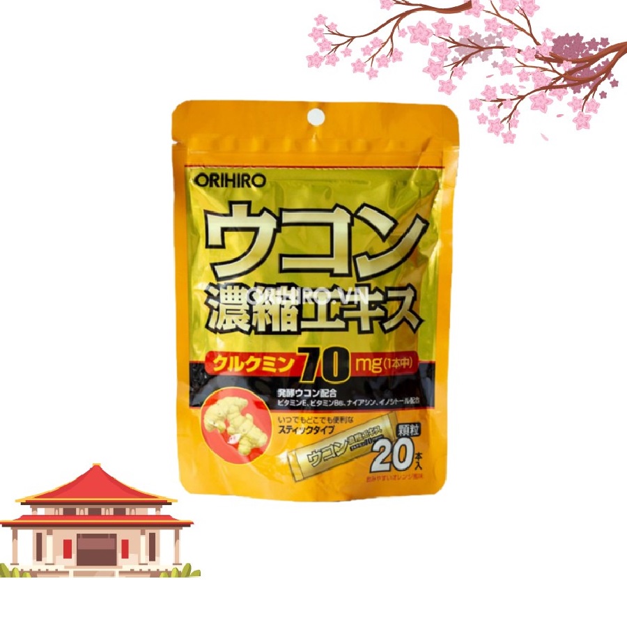 Tinh Bột Nghệ Giải Rượu Orihiro Túi 20 Gói