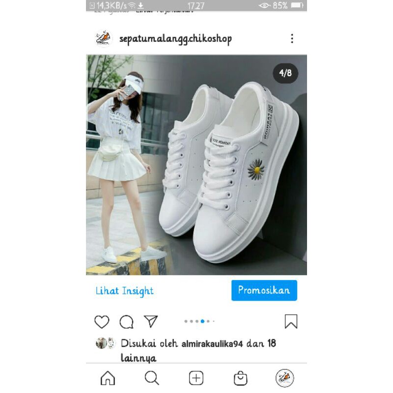 Giày Sneaker Thêu Hoa Hướng Dương Ys211