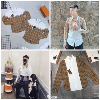 Áo sơ mi BBR kẻ vàng phối trắng đặc trưng - Áo sơ mi nam dài tay