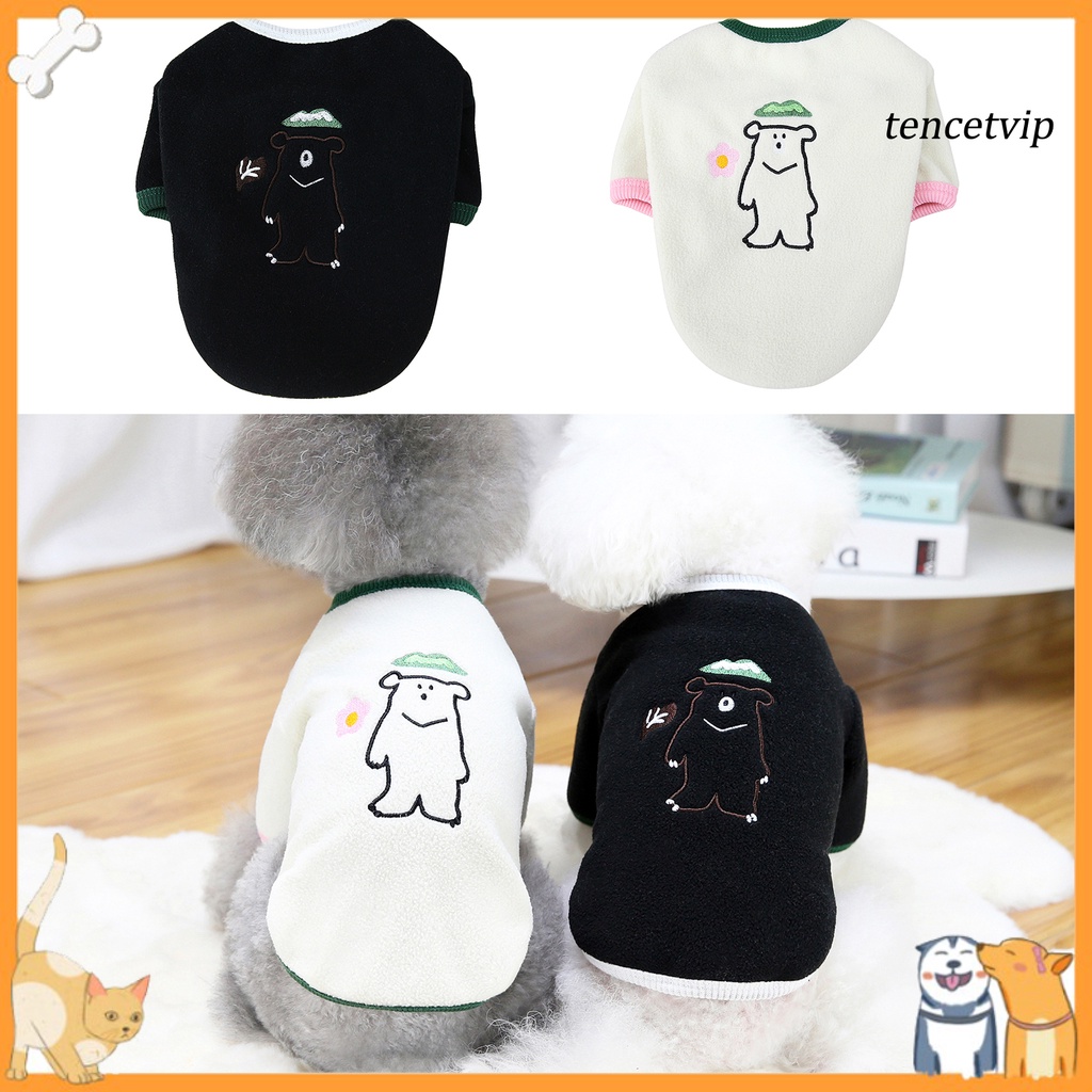Áo sweatshirt in họa tiết gấu hoạt hình đáng yêu dành cho thú cưng