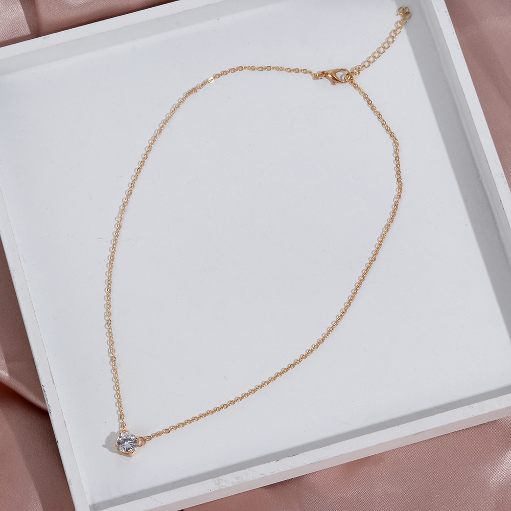 Dây chuyền đính đá Zircon thời trang dành cho nữ