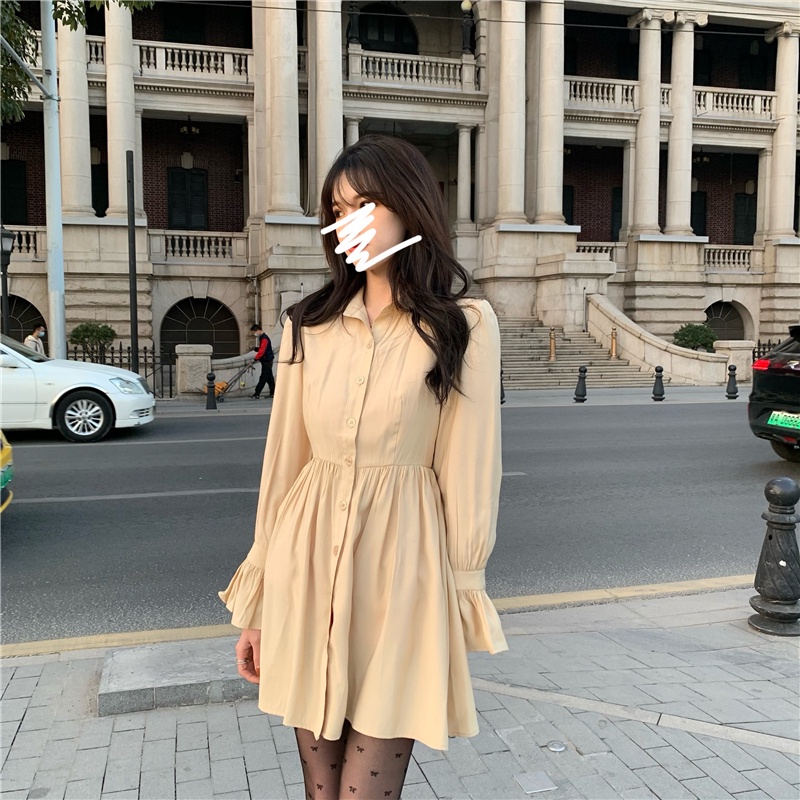 Bộ áo Gile + đầm Tay Dài Thời Trang Cổ điển Cho Nữ
