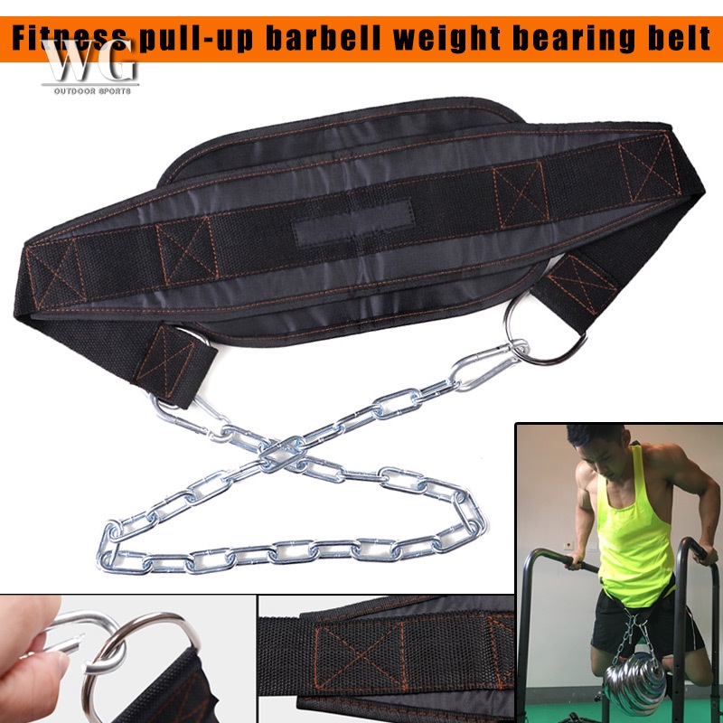 Dây đai xích sắt đeo thắt lưng hỗ trợ nâng tạ tập thể hình