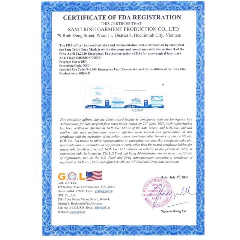 KHẨU TRANG Y TẾ 4 LỚP HỘP 50c CÁI BLUE SKY | BigBuy360 - bigbuy360.vn