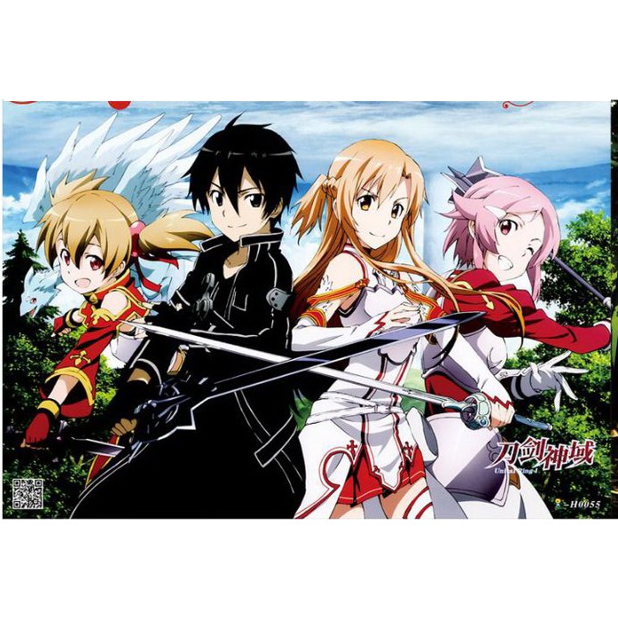 [Giấy Xịn] Set 8 tấm tranh poster A3 Sword Art Online anime siêu chất