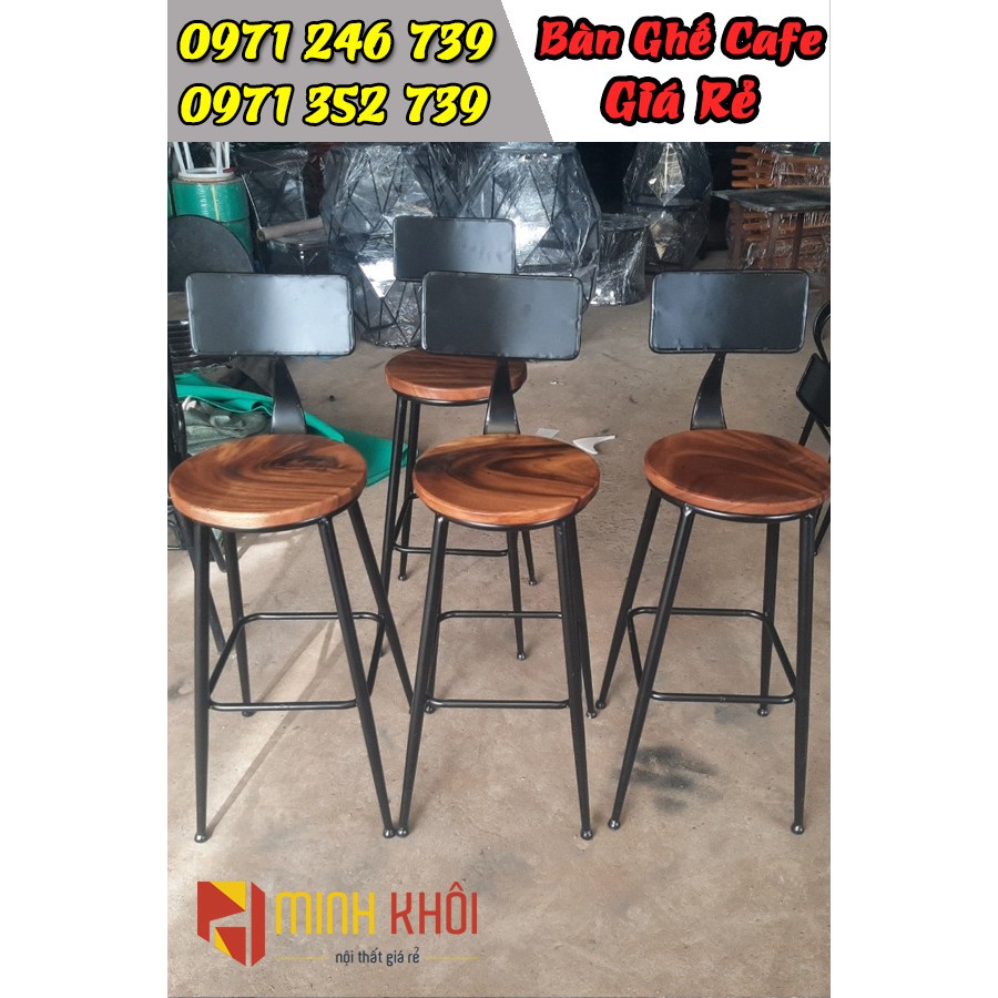 Ghế bar cafe tựa sắt