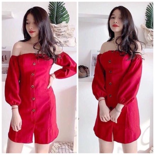 Đầm bẹt vai tay phồng