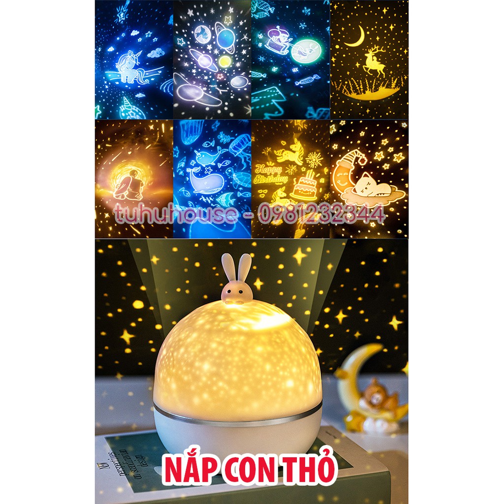 Đèn ngủ chiếu sao 3D, đèn ngàn sao chiếu trần xoay tự động kèm phát nhạc | BigBuy360 - bigbuy360.vn
