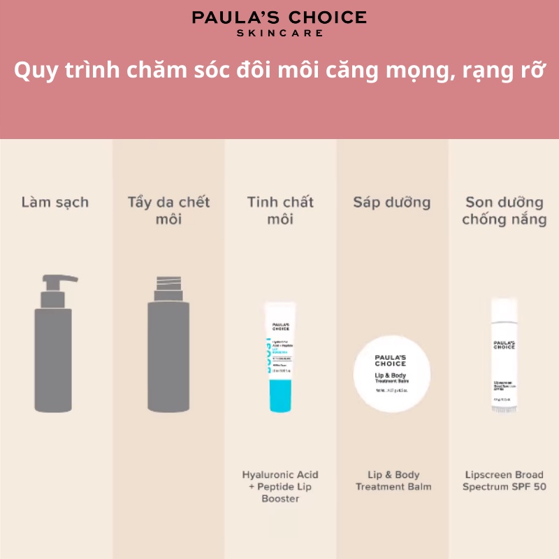 [PAULA'S CHOICE] Son Dưỡng Môi Chống Nắng Không Màu, Cải Thiện Bong Tróc Lipscreen Broad Spectrum SPF 50 4.4g (Mã 2560)