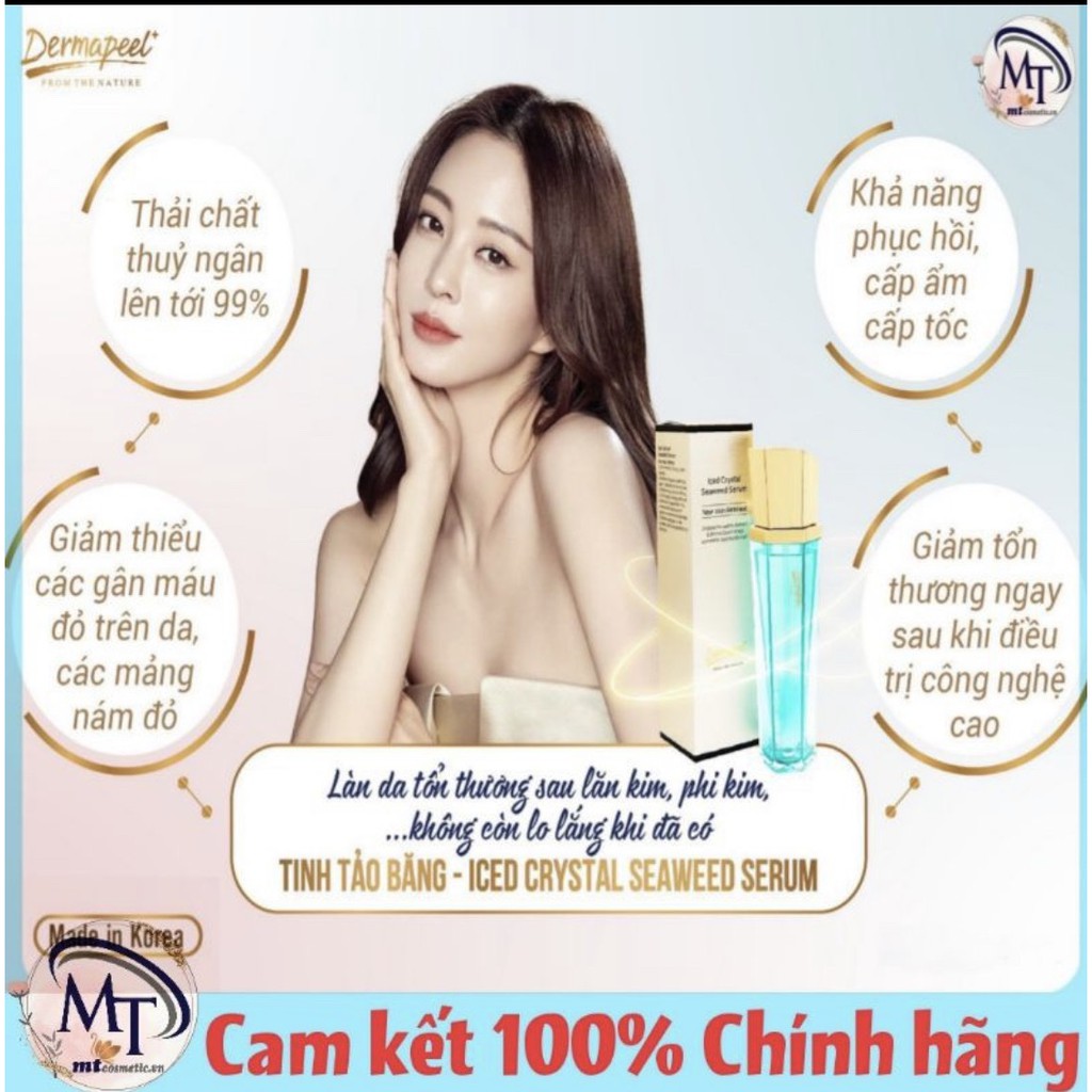 Dermapeel TINH TẢO BĂNG - ICED CRYSTAL SEAWEED SERUM - GIẢM TÌNH TRẠNG DA SƯNG ĐỎ NHANH CHÓNG - PHỤC HỒI DA HƯ TỔN
