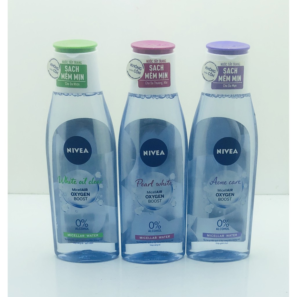 Nước tẩy trang Nivea không cồn mẫu mới 200ml