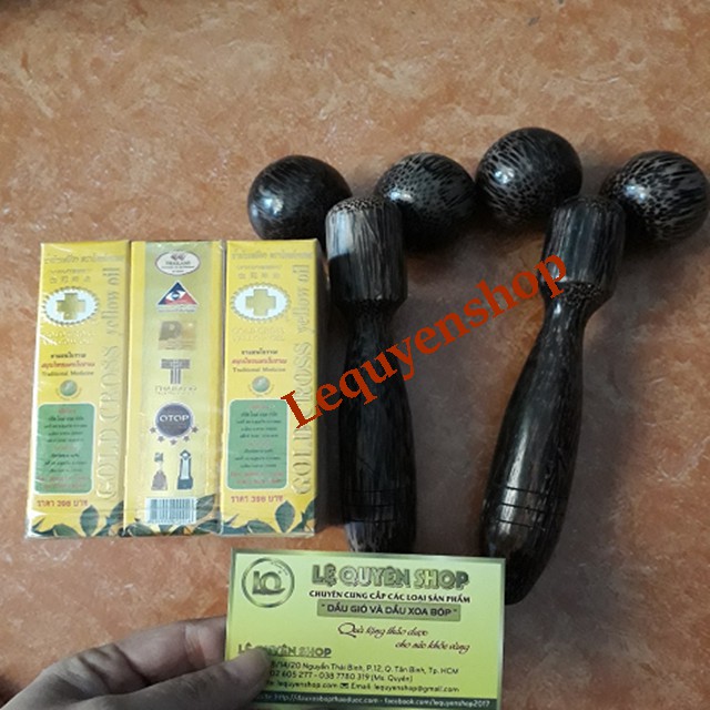 [hàng chính hãng] Cây lăn gỗ Massage Thái Lan