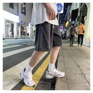 Quần short bò unisex, đùi jean nam nữ style Hàn
