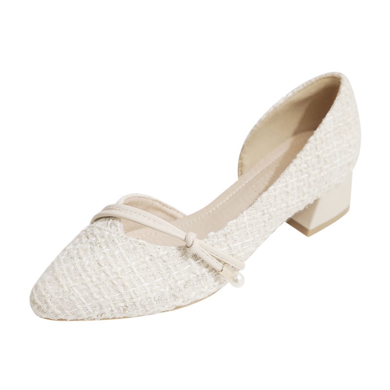 Giày mũi nhọn đế dày thời trang dành cho mùa xuân 2021