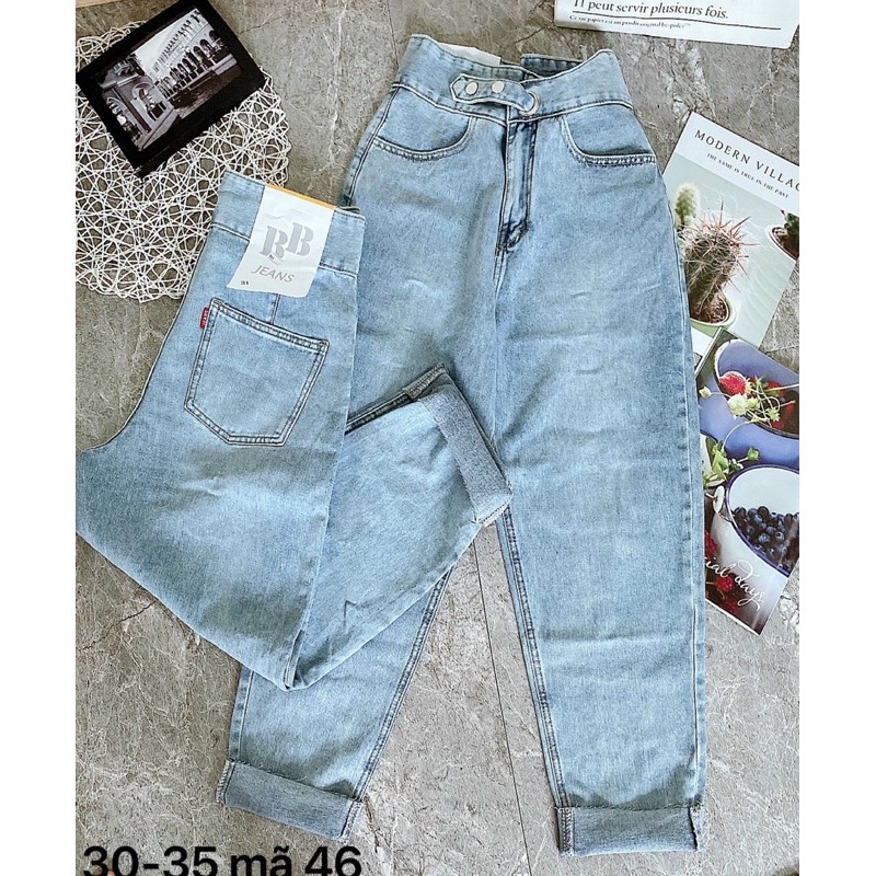 Quần jean baggy nữ MS46 ✈️ FREESHIP ✈️ Quần jean baggy nữ lưng cao size đại lưng kiểu hàng VNXK bigsize - 2KJean | BigBuy360 - bigbuy360.vn
