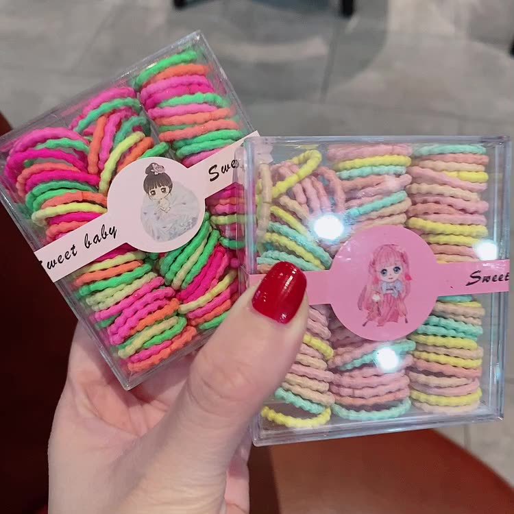 Dây Thun Cột Tóc Đuôi Ngựa Cỡ Nhỏ Đơn Giản Dành Cho Trẻ Em