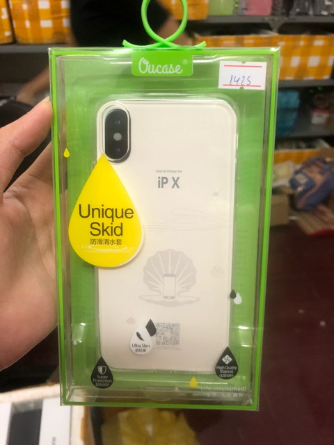 Ốp lưng iPhone 7 Plus / iPhone 8 Plus / iphone X OUcase Unique Skid nhựa dẻo trong suốt