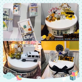 Tiền Đôla Giấy Trang Trí Bánh 🤞 FREESHIP 🤞 Xấp 20 tờ tiền đô nhỏ 7cm mô hình trang trí bánh sinh nhật