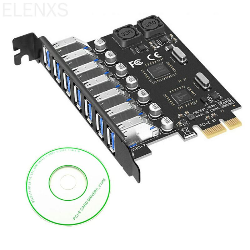 Bảng mạch chuyển đổi PCI-E sang USB 3.0 tốc độ cao với 7 cổng
