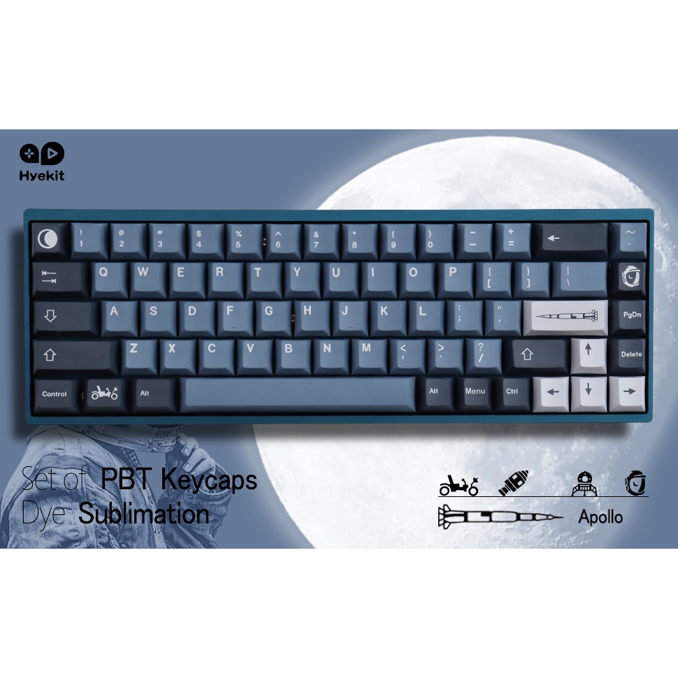 GMK Apollo Keycap, 139 phím PBT Keycaps Cherry Profile DYE-SUB Cá nhân hóa GMK Keycaps cho bàn phím cơ