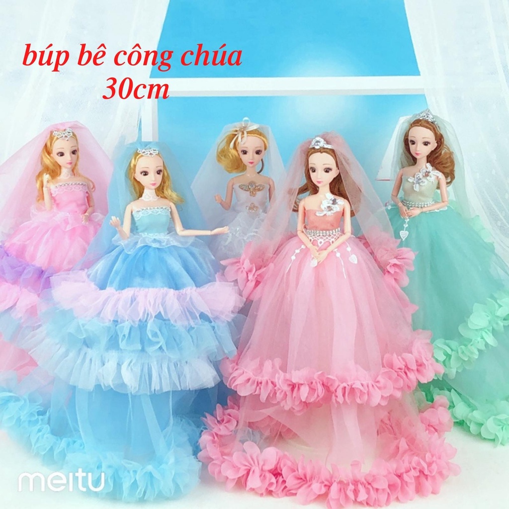 Búp bê barbie elsa 30cm cỡ lớn có khớp búp bê công chúa đồ chơi cho bé gái BOBIKIDS BE02