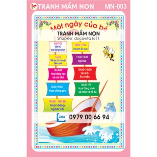 Decal mầm non - một ngày của bé mn-003