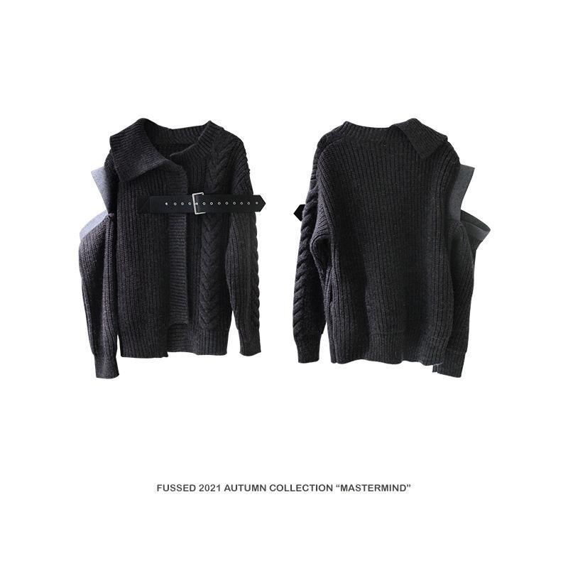 Áo khoác cardigan len dệt kim bất đối xứng 21AW [Shipped on November 26] | BigBuy360 - bigbuy360.vn