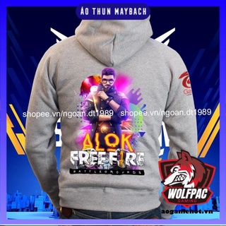 Áo free fire - áo ff - áo khoác free fire alok màu ghi xám