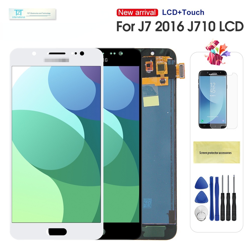 Zin OLED Màn Hình điện thoại Cho Samsung J7 2016 J710 LCD thay thế màn hình